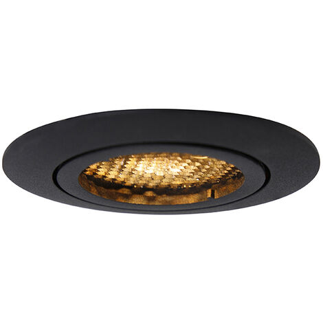 Recessed Spotlight Black Rotatable and Tiltable - Ude Honey