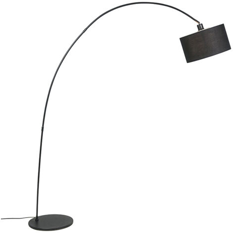 Smart Modern Arc Lamp Black Incl. A60 WiFi - Vinossa