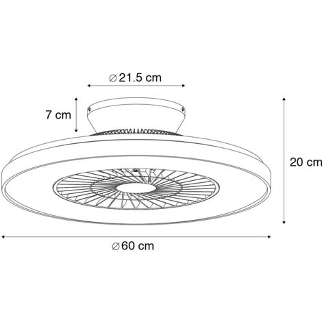 White Ceiling Fan with Star Effect Dimmable - Climo