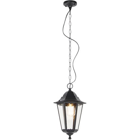 Classic Outdoor Pendant Light Black IP44 - Havana