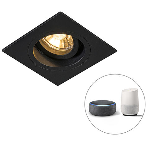 Smart surface-mounted spot black with gold incl. WiFi GU10 - Deep