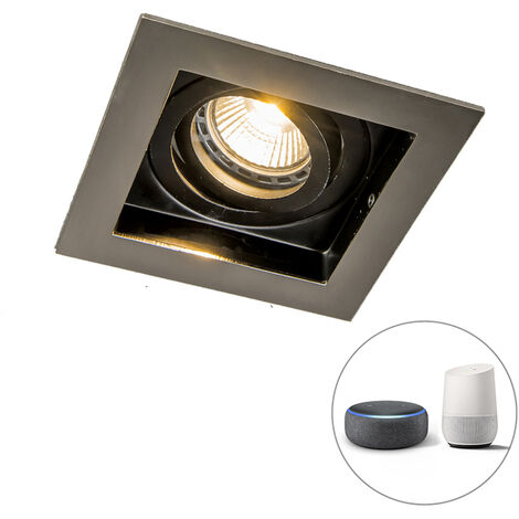 Smart surface-mounted spot black with gold incl. WiFi GU10 - Deep