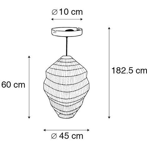 Oriental Pendant Light Gold 45 cm x 60 cm - Vadi