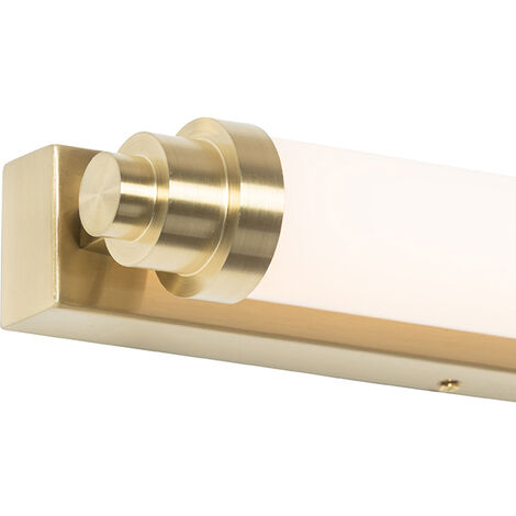 Wall Light White with Gold Incl. LED 3-Step Dimmable IP44 - Yordi
