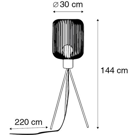 Design Floor Lamp Black with Gold - Mayelle