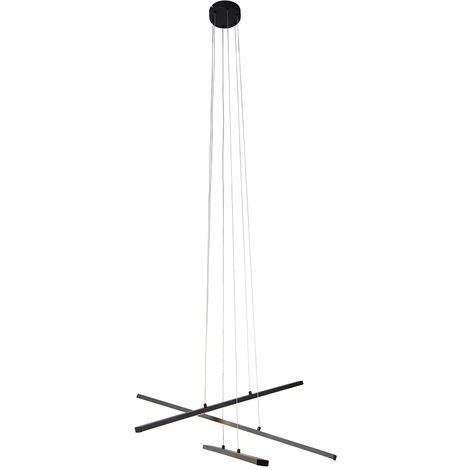Pendant Light Black Incl. LED 3-Step Dimmable 3-Light - Jolanta