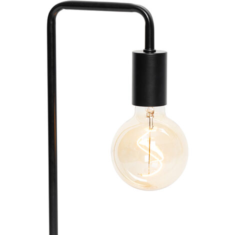 Modern Black Table Lamp with Wireless Charging - Facil