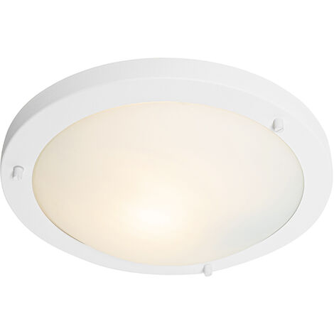 Moderne plafonnière zwart 22,5 cm incl. LED IP44 - Steve