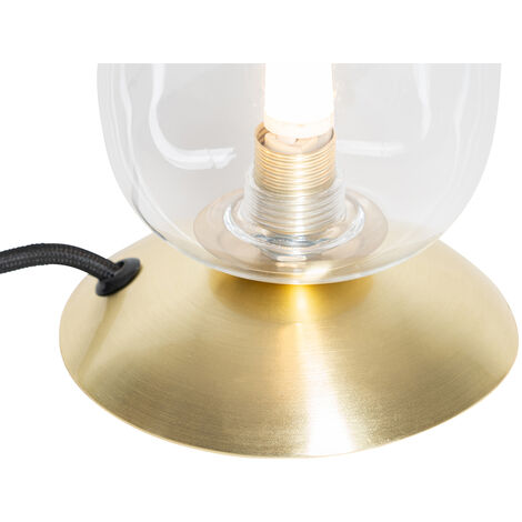 Classic Table Lamp Gold with Glass - Elien