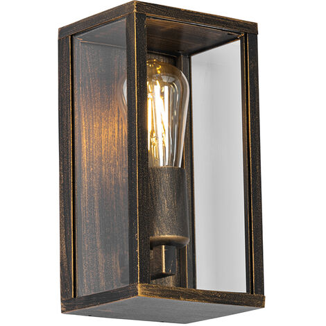 Vintage Wall Light Antique Gold 26 cm IP44 - Charlois (1/4)
