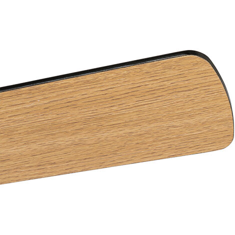 Ceiling Fan Black with Wood Print 107.5cm with Pull Switch - Mistral Johanna