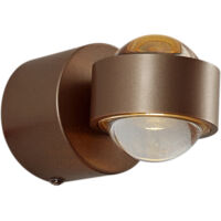 Design Wall Lamp Dark Bronze incl. LED IP44 - Lens