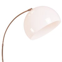 Modern Arc Lamp Copper With White Shade - Arc Basic - Copper