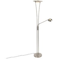 Modern floor lamp steel incl. LED with reading arm - Ibiza - Steel