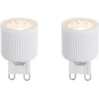Set of 2 G9 24mm LED Bulbs 3W 300lm 2700K