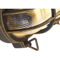 Wall and ceiling lamp gold / brass oval IP44 - Noutica