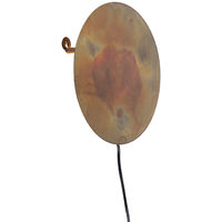 Oriental round wall lamp rust brown - Pianeta - Brown-Rust