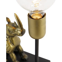 Vintage table lamp brass - Haesehorn - Gold/Messing