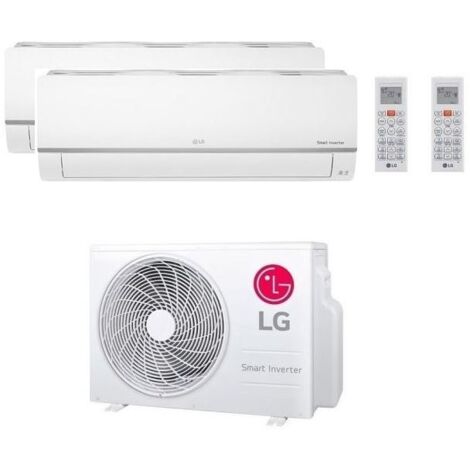 Conjunto aire acondicionado multisplit LG Confort WiFi MU2R17UL0 + PC09SQ.NSJ +PC12SQ.NSJ