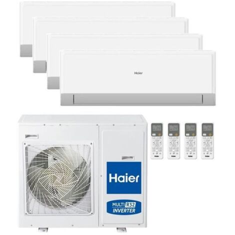 Conjunto aire acondicionado multisplit 4x1 Haier Geos R Plus 25+25+35+35