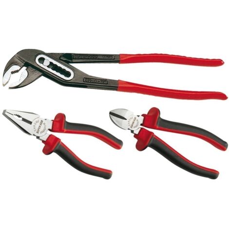 Super Ego S00260000 S00260000-Conjunto tenaza de Canal 1" + 2 alicates 160 mm, Arándano (1/2)
