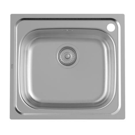 Fregadero Roca Victoria 45 acero inoxidable 1 cubeta sobre encimera