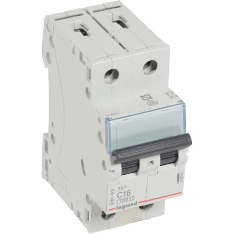 Interruptor magnetotérmico Legrand 403606 TX3 6KA C 2P 16A