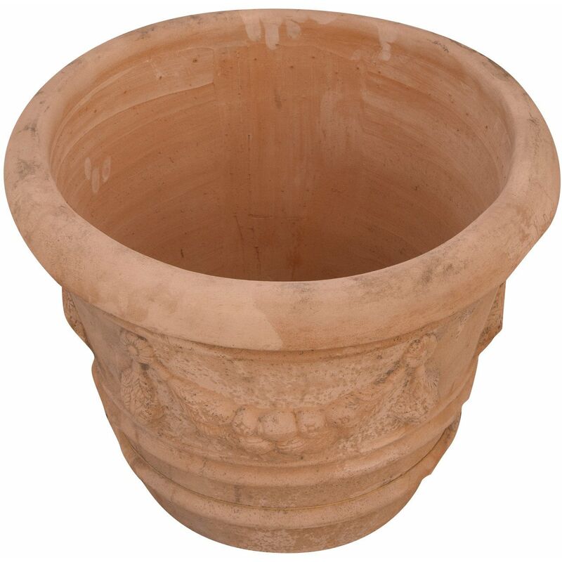 BISCOTTINI Conca Festonata invecchiata, in Terracotta Toscana diam.50xH40 cm.