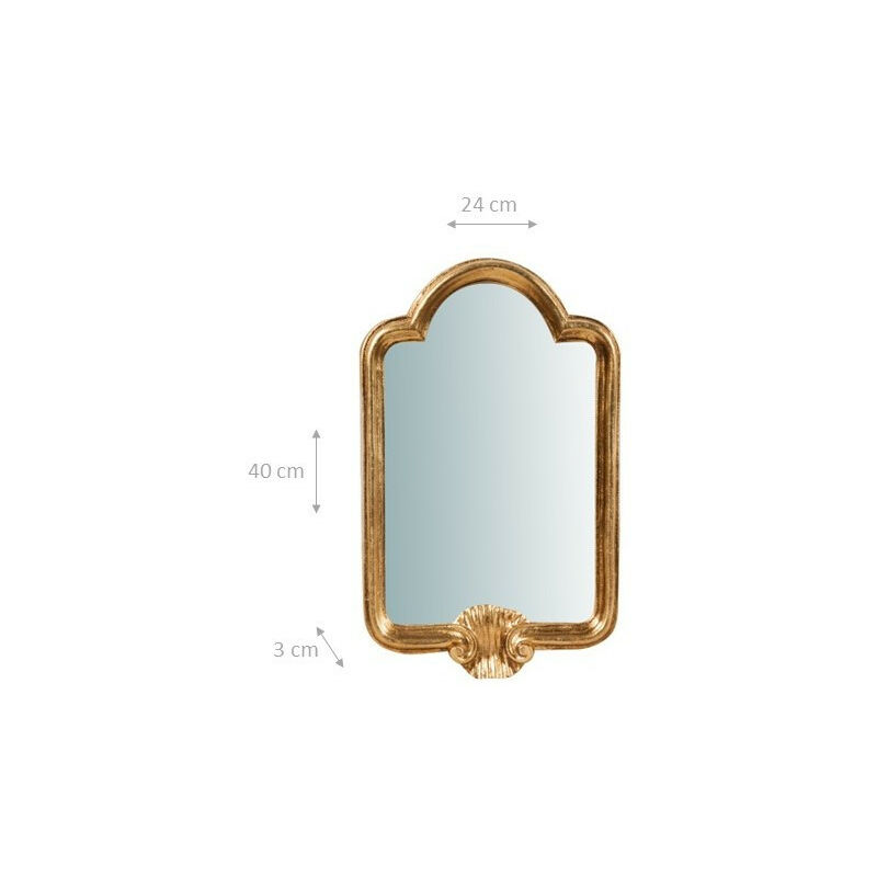 Specchio da parete 40 x 24 x 3 cm Made in Italy Specchio shabby color oro  anticato Specchio barocco Specchio vintage da parete