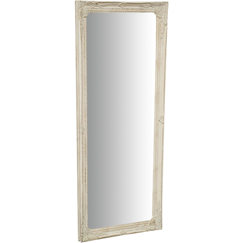 Specchio Specchiera da parete e appendere verticale/orizzontale L35xPR4xH82  cm finitura bianco anticato