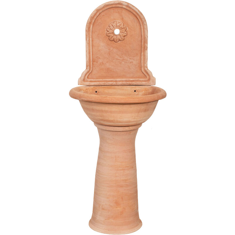 Fontana a muro da parete da appendere in Terracotta 100% Made in Italy  interamente Lavorata a Mano