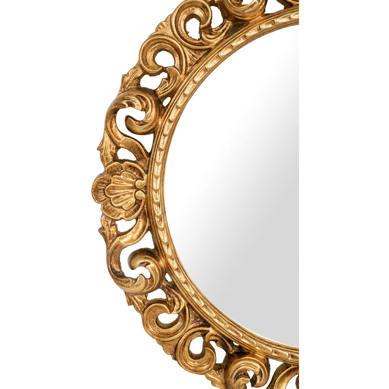 specchio ingresso cornice barocco oro 62x62 cm Made in Italy Specchi  decorativi da parete Specchio barocco Cornice oro