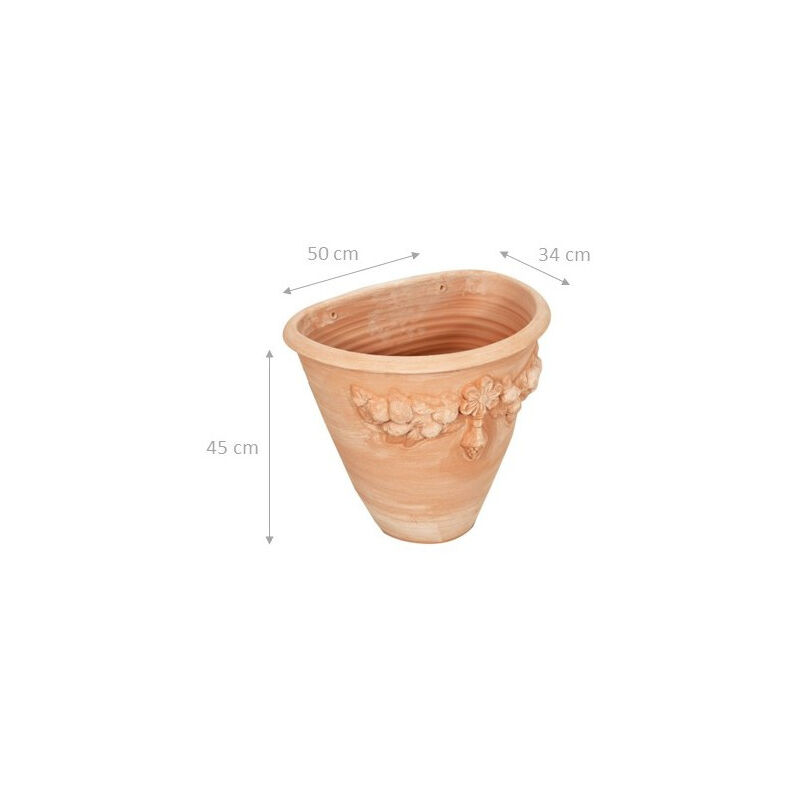 Piantatrice Ceramica Fatto A Mano Piantatrice Da Parete In Terracotta Spagnola Smaltata Misura 808359 - Foto 3
