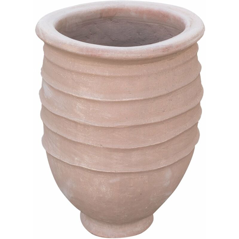 Vaso in terracotta del deserto del Sahara smaltato finitura verde