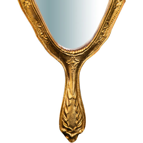 Specchio con manico vintage 30x14 Specchio da trucco con manico