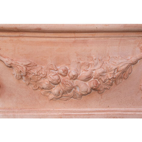 Vaso Fioriera In Terracotta Toscano Umbro Decorato Piante Agrumi Resistente Gelo - Foto 7