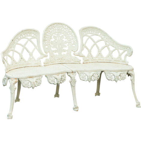 VidaXL - Panchina Da Giardino In Acciaio Nera, 125 Cm, Con Braccioli Curvati, Elegante E Robusta