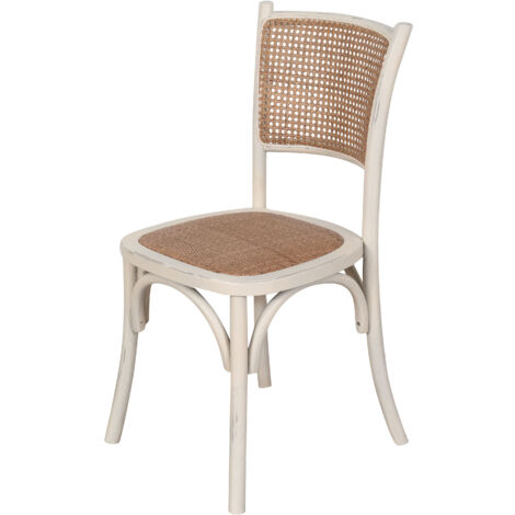 Sedia Da Pranzo In Rattan E Bambù Con Struttura In Legno Massello - Poltrona Vintage Boho Con Schienale Intrecciato, Seduta Comoda, Portata 150 Kg, Per Cucina E Soggiorno - 2
