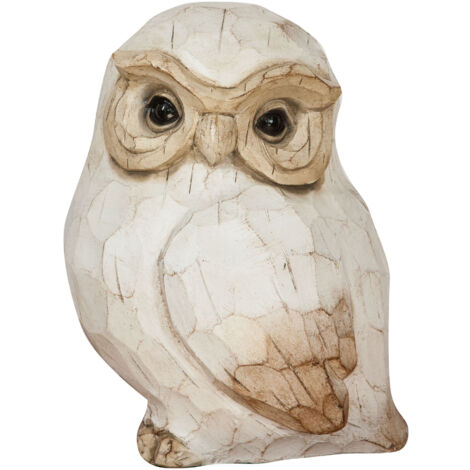 Gufo soprammobile 21,5x21,5x28 cm Gufi Soprammobili in ceramica dipinta Gufo portafortuna Decorazione casa