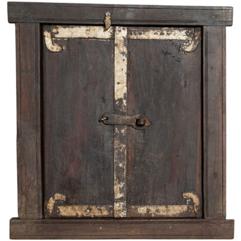 Finestra Decorativa In Ferro Stile Antico - 48x31 Cm, Peso 3 Kg, Effetto Rustico Vintage