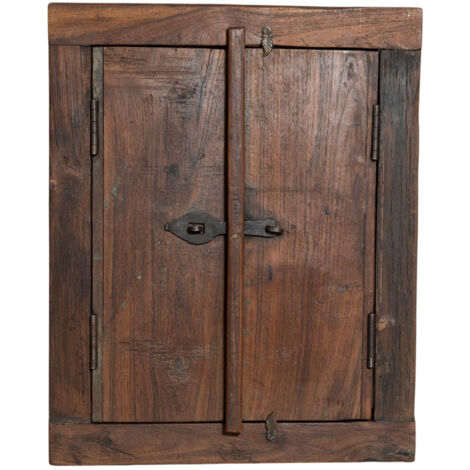 Finestra Decorativa In Ferro Stile Antico - 48x31 Cm, Peso 3 Kg, Effetto Rustico Vintage