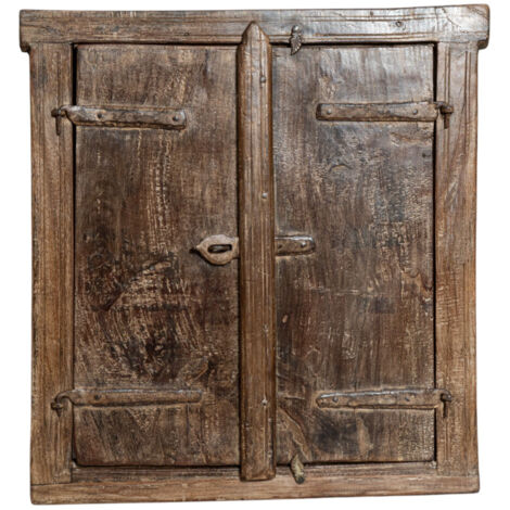 Finestra Decorativa In Ferro Stile Antico - 48x31 Cm, Peso 3 Kg, Effetto Rustico Vintage
