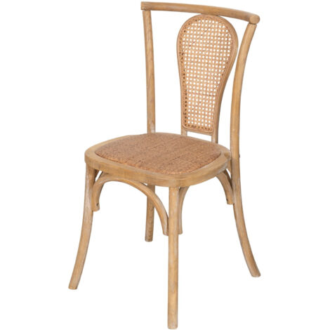 Sedia in legno e rattan Sedia Thonet Sedia retrò sala da pranzo, cucina, ristoranti, bar Sedia vintage in paglia Sedie rustiche (1/5)
