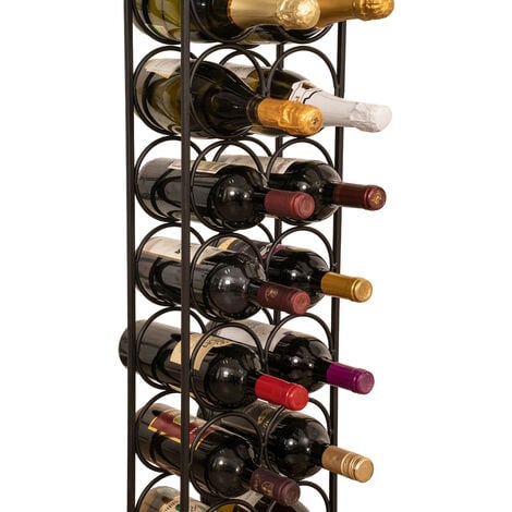 Porta bottiglie vino in ferro battuto cantinetta porta spumante 105x25 cm  espositore porta vino da terra