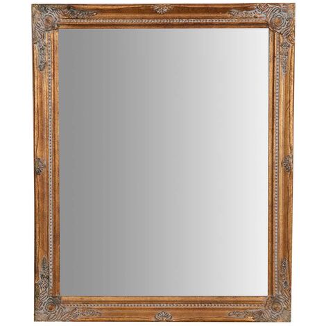 Specchio barocco 37x47x4 cm Specchio bagno con cornice dorata Specchio shabby Specchi decorativi per la casa Specchio da parete
