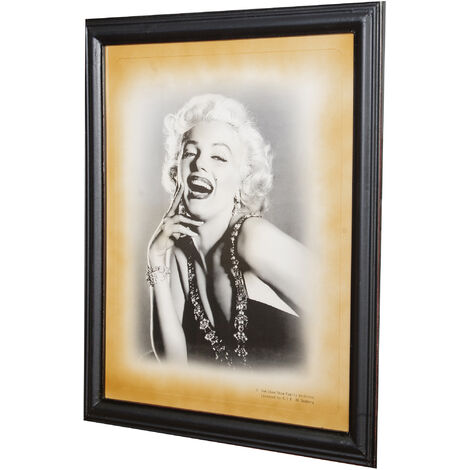 Quadro Marylin Monroe 66x56 cm Quadri vintage soggiorno in legno Quadretti  parete con stampa fotografica Marilyn Monroe quadro