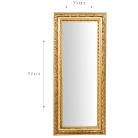 Specchio da parete bagno rettangolare Specchiera verticale orizzontale con  cornice legno oro shabby Specchio lungo da