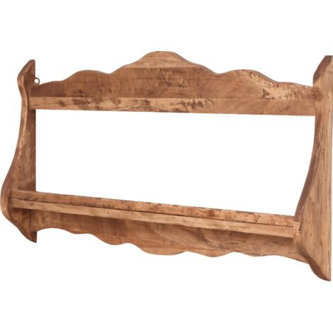 Piattaia Country in legno massello di tiglio finitura naturale 84x11x43 cm