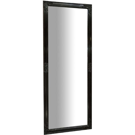 Specchio con cornice da parete rettangolare Forata nero 125 x 40 cm