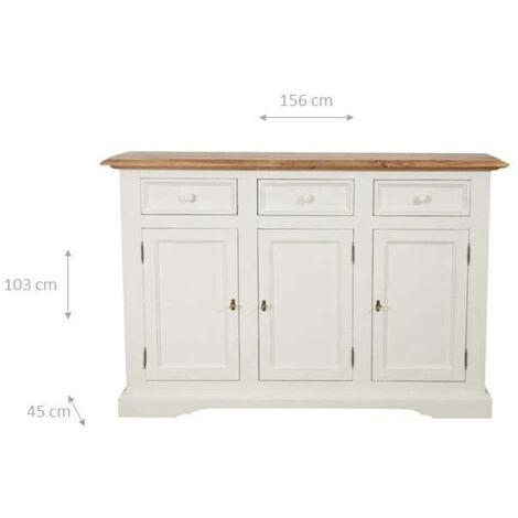 Credenza In Legno Mango 150x40x80 Cm | Armadio Contenitore Con Telaio Acciaio, Per Soggiorno E Ufficio, Stile Industriale